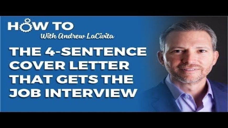 the 4 sentence cover letter that gets you the job 4 sentence cover letter