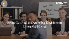 AI-powered structured hiring system enabling consistent and defensible enterprise recruitment decisions