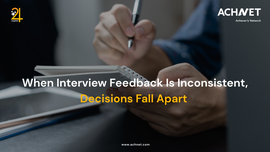 Hiring team reviewing inconsistent interview feedback during candidate evaluation