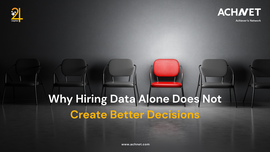 Hiring analytics dashboard showing candidate data used in evidence-based hiring decisions
