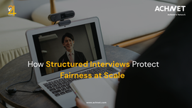 Structured AI-powered interview process ensuring fair and consistent candidate evaluation across enterprise hiring