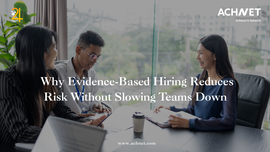 HR team reviewing structured interview data to make evidence-based hiring decisions