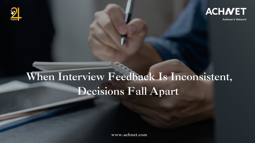 Hiring team reviewing inconsistent interview feedback during candidate evaluation