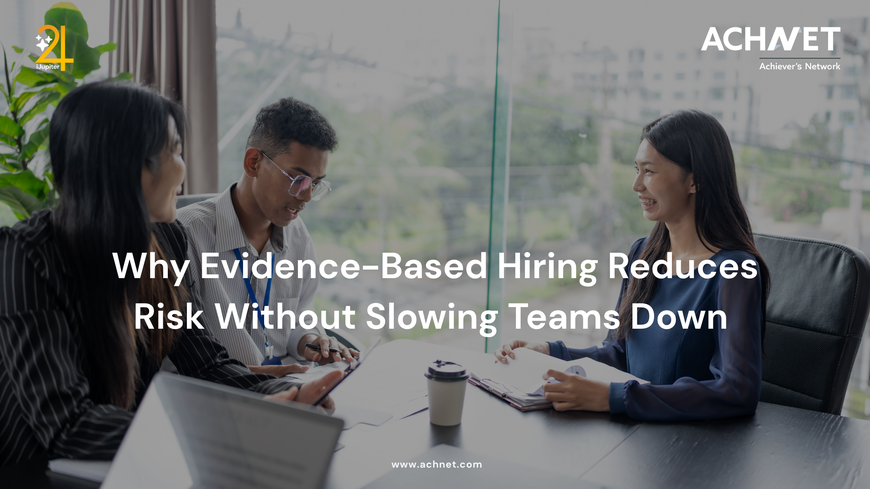 HR team reviewing structured interview data to make evidence-based hiring decisions